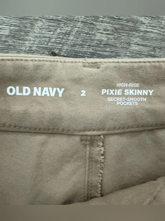 Old Navy High Rise Pixie Skinny Pants in Khaki - Picture 2 of 3